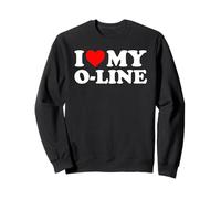 I Love My O-Line - Red Heart Sweatshirt