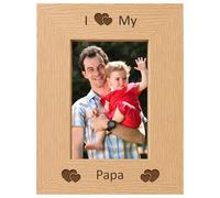I Love My Papa 6x4 Oak Effect Photo Picture Frame Keepsake Gift