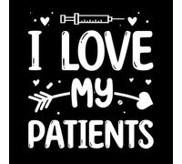 i Love My Patients Nurse Design Fine Carving Decals 67.2x73.1cm Removable Without Leaving Glue White