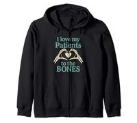 I Love My Patients To The Bones - Chiropractor Chiropractic Zip Hoodie