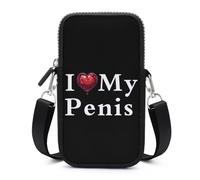 I Love My Penis Small Crossbody Bag Adjustable Mobile Phone Bags Wallet Pouch Shoulder for Women Men