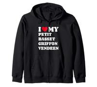 I Love My Petit Basset Griffon Vendeen Zip Hoodie