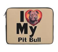 I LOVE My Pit Bull Laptop Case Sleeve Bag 17inch Durable Shockproof Protective Computer Carrying Cover Briefcase