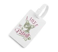 I Love My Pit Bull Travel Luggage Tags for Suitcases Baggage Handbag Label