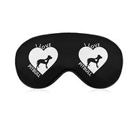 I Love My Pitbull Dog Eye Mask for Sleeping Blackout Night Blindfold with Adjustable Strap for Men Women Travel Yoga Nap