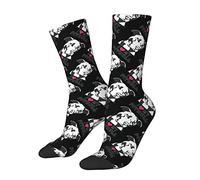 I Love My Pitbull Staffy Terrier Dog Socks, Funny Novelty Crew Socks Gift for Men Women Teen