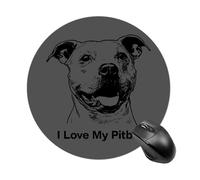 I Love My Pitbull1 Funny Mouse Pad 8" Stylish Non-Slip Mousepad Mats