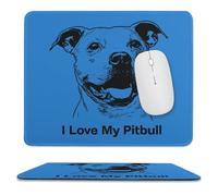 I Love My Pitbull1 Funny Mouse Pad Desk Mat Stylish Mousepad for Gaming Office Home Work