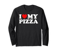 I Love My Pizza - Red Heart Long Sleeve T-Shirt