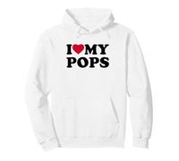 I Love My Pops Heart Grandpa Family Pullover Hoodie