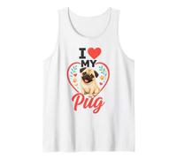 I Love My Pug - Pug Lover Tank Top