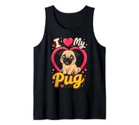 I Love My Pug - Pug Lover Tank Top