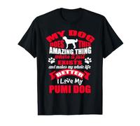 I Love My PUMI Dog Funny Puppy Dogs Lovers Value Graphic T-Shirt