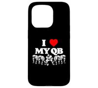 I Love My Quarterback QB Funny Offensive Line Football OL Case for iPhone 15 Pro