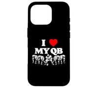 I Love My Quarterback QB Funny Offensive Line Football OL Case for iPhone 16 Pro
