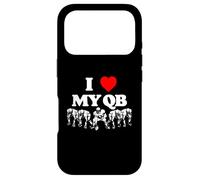 I Love My Quarterback QB Funny Offensive Line Football OL Case for iPhone 17 Pro