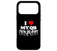 I Love My Quarterback QB Funny Offensive Line Football OL Case for iPhone 17 Pro Max