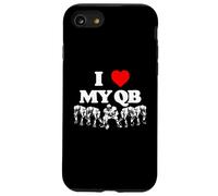 I Love My Quarterback QB Funny Offensive Line Football OL Case for iPhone SE (2020) / 7/8