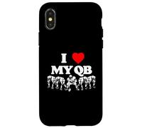 I Love My Quarterback QB Funny Offensive Line Football OL Case for iPhone X/XS