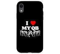 I Love My Quarterback QB Funny Offensive Line Football OL Case for iPhone XR