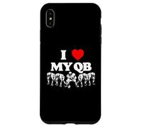 I Love My Quarterback QB Funny Offensive Line Football OL Case for iPhone XS Max