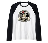 I Love My Realtor Real Estate Agent House Raglan Baseball Tee