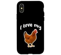 I Love My Rhode Island Red Chicken Case for iPhone X/XS