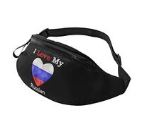 I Love My Russian Heart Flag Casual Fanny Pack Men's and Women's Leisure Sports Waist Bag Sports Day Exercise Gift