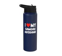I Love My Samoan Husband - Heart - Cute - Somoa Stainless Steel Insulated Water Bottle