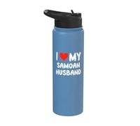 I Love My Samoan Husband - Heart - Cute - Somoa Stainless Steel Insulated Water Bottle