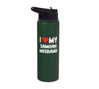 I Love My Samoan Husband - Heart - Cute - Somoa Stainless Steel Insulated Water Bottle