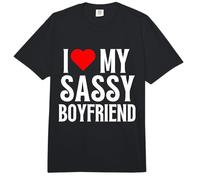 I Love My Sassy Boyfriend Funny Comfort Colors Adult Heavyweight T-Shirt
