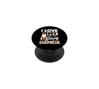 I Love My Sassy Siamese Cat PopSockets Adhesive PopGrip