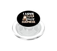 I Love My Sassy Siamese Cat PopSockets PopGrip for MagSafe