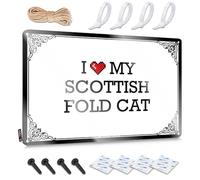 I Love My Scottish Fold Cat Decor Home Bar Accessories | Shabby Chic Soft Bath Decorative Wall Art(30X40CM)
