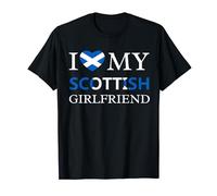 I Love My Scottish Girlfriend - Heart Fun Scotland Flag T-Shirt