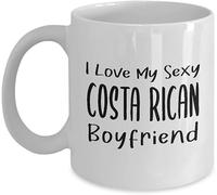 I Love My Sexy Costa Rican Boyfriend Funny Novelty Coffee Mug Tea Cup - 11Oz - Costa Rica Pride National Heritage Nationality Human Race Costa Rican Roots Funny Cute Gag Gifts Idea