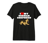I Love My Shepherd Adorable German Shepherd Cute Puppy Dog Premium T-Shirt