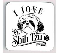 I Love My Shih Tzu Coaster, Shih Tzu Dog Coaster