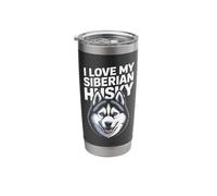 I Love My Siberian Husky Enthusiast Pride Stainless Steel Insulated Tumbler