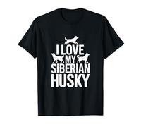 I Love My Siberian Husky Pet Lover T-Shirt