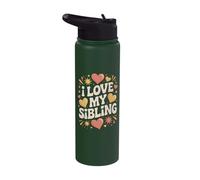 I Love My Sibling Heartfelt Bond Stainless Steel Insulated Water Bottle