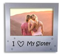I Love My Sister Gift Photo Frame - Gift From Sister Or Brother - Birthday Keepsake Picture Frame Present For Sibling - 5 x 3.5 inch - Style 3