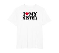 I Love My Sister T-Shirt, Men's Big and Tall, White, 4X Tall