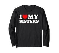 I Love My Sisters - Red Heart Long Sleeve T-Shirt