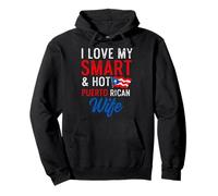 I Love My Smart and Hot Puerto Rican Wife Funny Flag Husband Pullover Hoodie