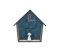 'I Love My Spaniel' - Full Colour - Ideal for Dad, Mum, & Rescue Dog Owners - Plywood Dog House Ornament & Bespoke Metal Dog Figurine