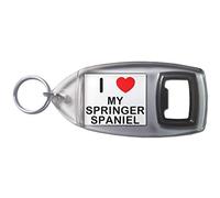 I Love My Springer Spaniel - Plastic Key Ring Bottle Opener