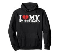 I Love My St. Bernard Dog Paw With Heart Pullover Hoodie