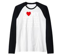 I Love My Super Hot Girlfriend So Please Stay Away from Me Raglan Baseball Tee